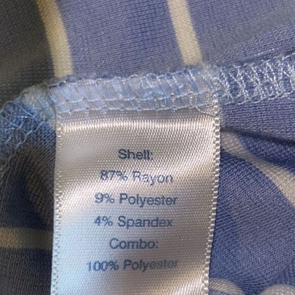 NEW Sail to Sable Blue and White Flutter Sleeve Top - Picture 6 of 6